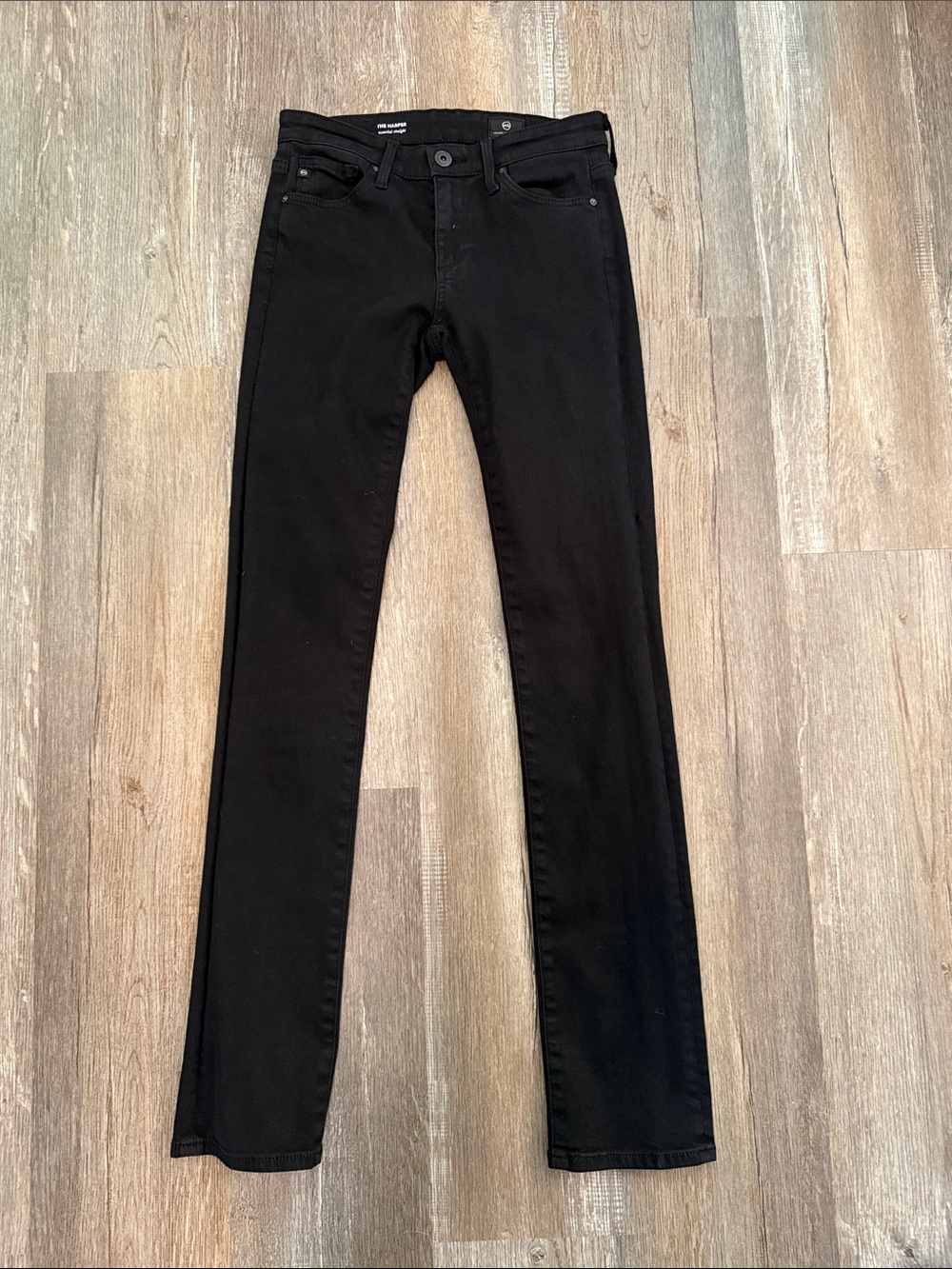 Women's Dark Black Slim Fit Jeans 25